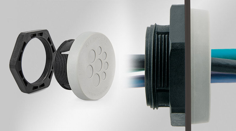 KEL-DPZ-CLICK スナップイン式丸型ケーブルエントリプレート 保護等級